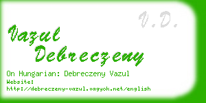 vazul debreczeny business card